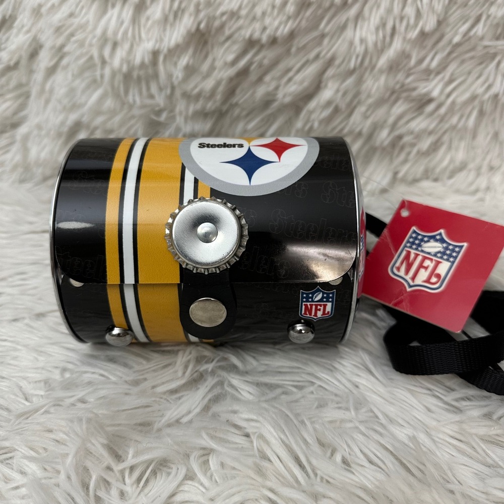 Little Earth Productions Football Steelers Bag License Platte Barrel Purse Small